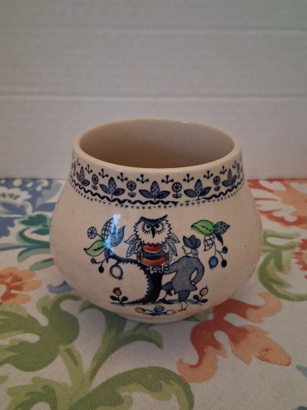 Sugar Bowl Johnson Brothers Primitive Owl